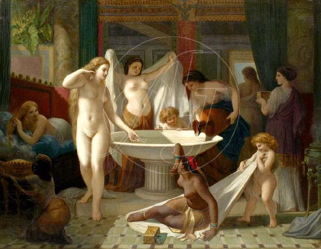 Henri-Pierre Picou Young women bathing. Norge oil painting art